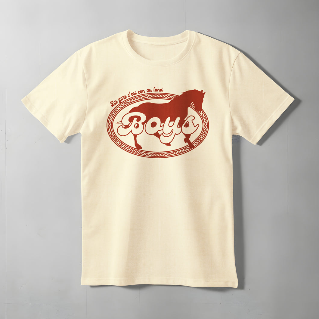 T-Shirt Beige et Rouge - Boys - Marco Ema